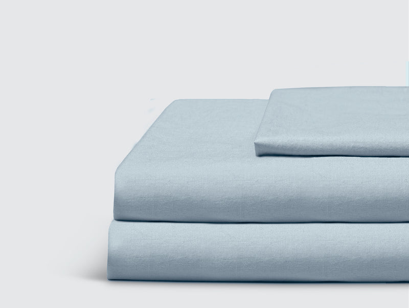 "Lived-in" Washed Cotton Percale Sheet Set