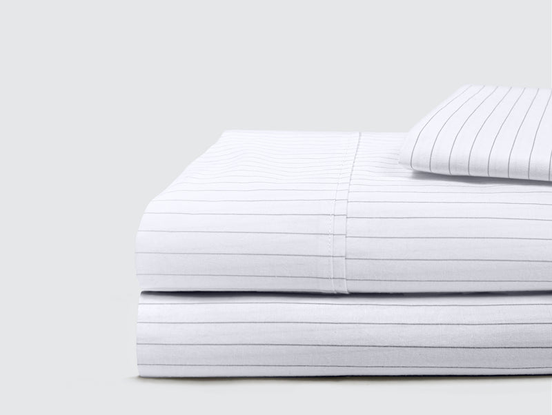 "Lived-in" Washed Cotton Percale Sheet Set