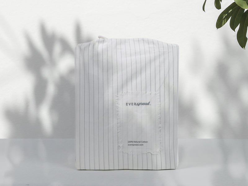 "Lived-in" Washed Cotton Percale Sheet Set